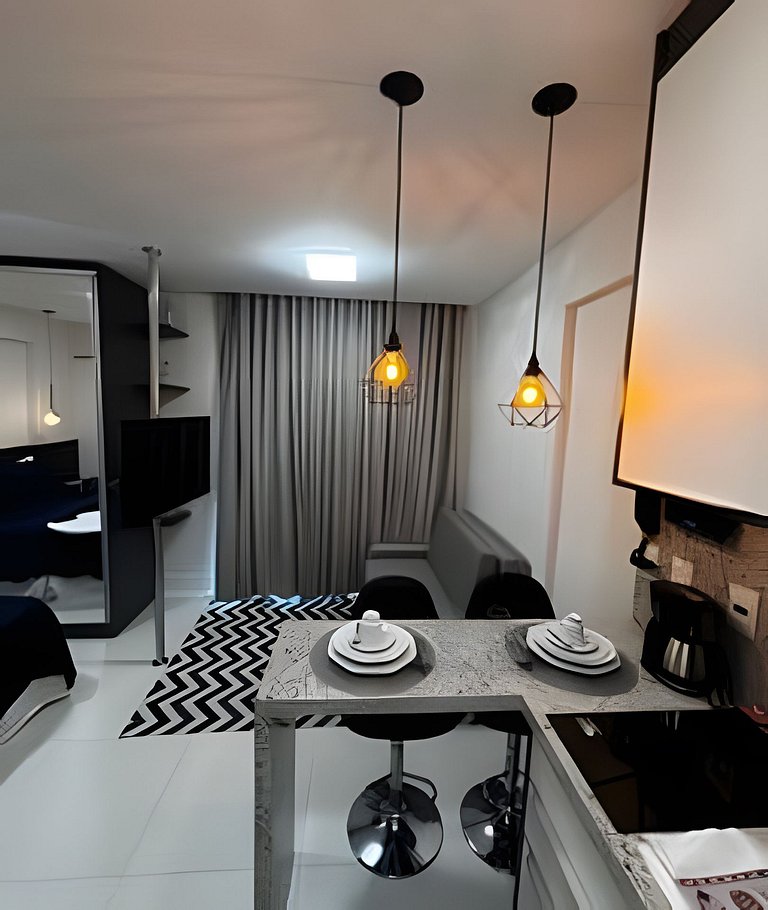 "Studio Vista Mar Aconchegante Wi-Fi turbo e Netflix – Salva