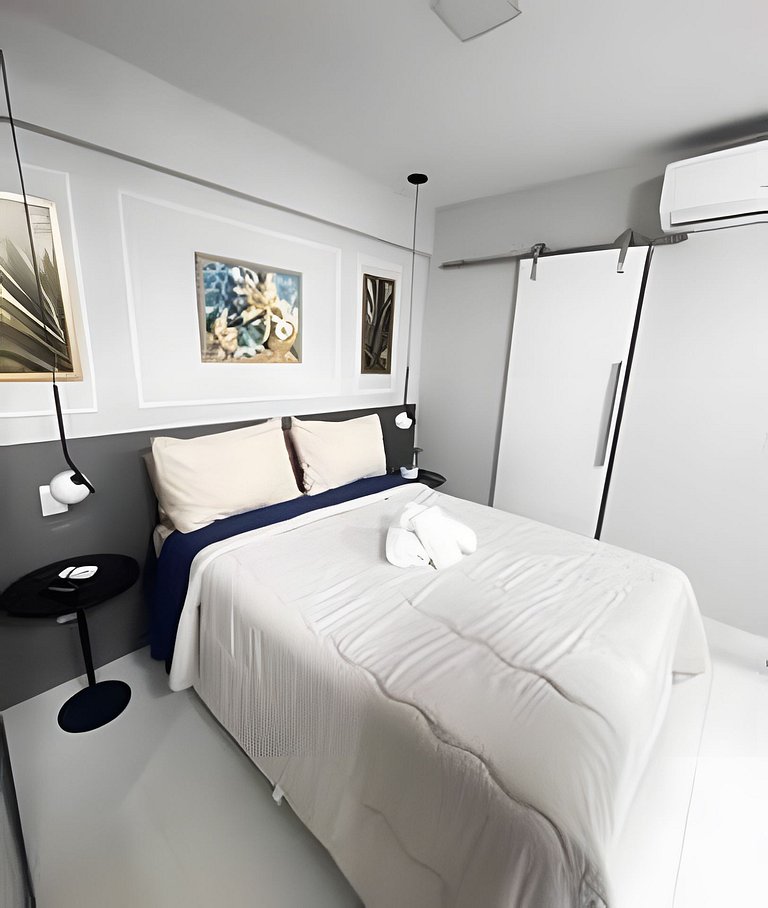 809 Studio Ideal Para Férias e Negócios Vista Mar.